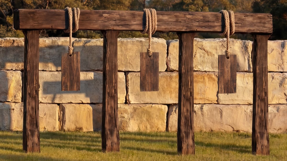 A stone gateway at dusk, approved still from Mahabharat season one