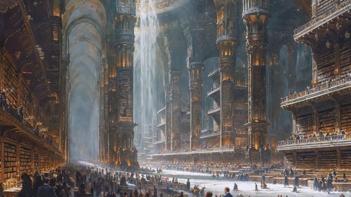 The golden corridor of the darbar, environment render from Chiranjeevi Hanuman